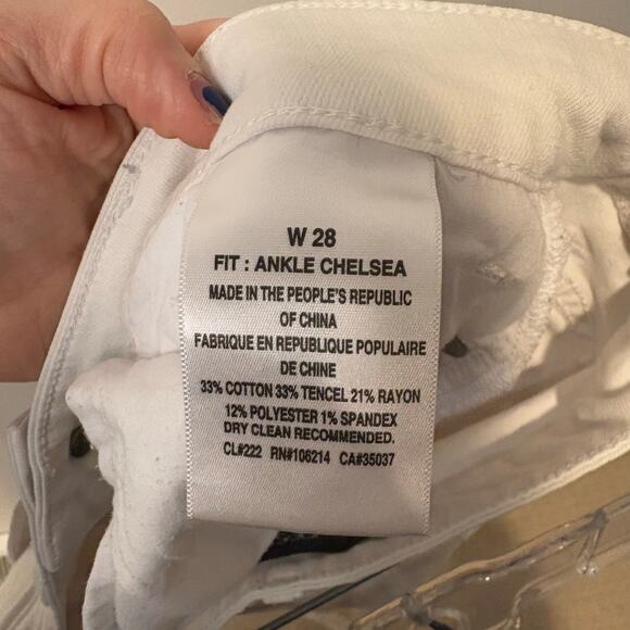 Joe's Jeans Womens Ankle Chelsea White Denim Size 28 Preppy Skinny Stretch - Picture 5 of 7